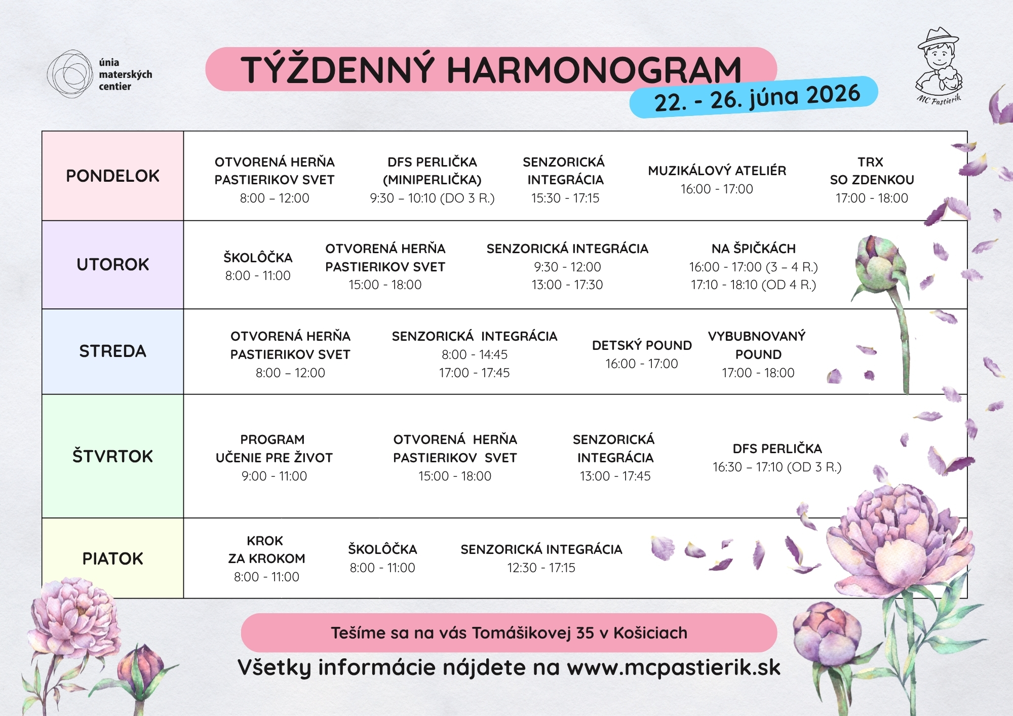 Harmonogram 2029